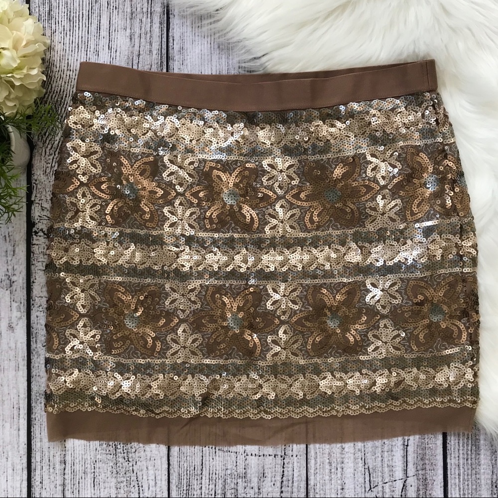 CHELSEA & VIOLET Sequin Mini Skirt NWT 00826